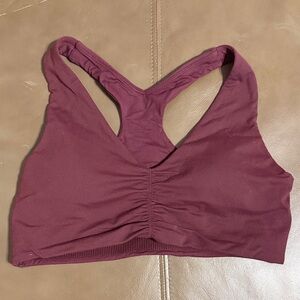 Celia Burgundy Racerback Sports Bra